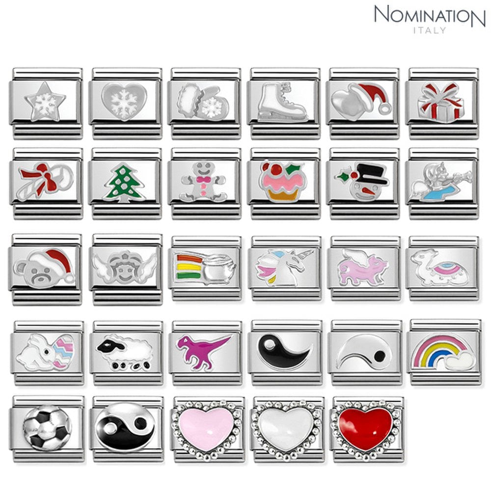 Composable Classic Symbol Enamel, Silver Link 330204 (Choose 1) Men's Bracelet Women's Bracelet Gift