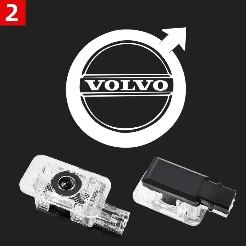 HD Car Door Welcome Projector Light Led Wireless Lamp Decoration Accessories For VOLVO Rdesign S80L S60L V40 CC XC60 V60 S60L TD ZU2
