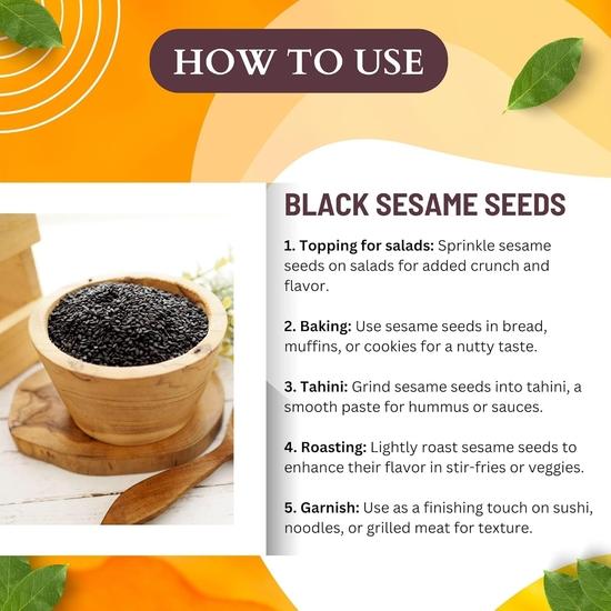Birju Mahavir Natural Black Sesame Seeds | Kaale Til | 400 Gram | Till Kale