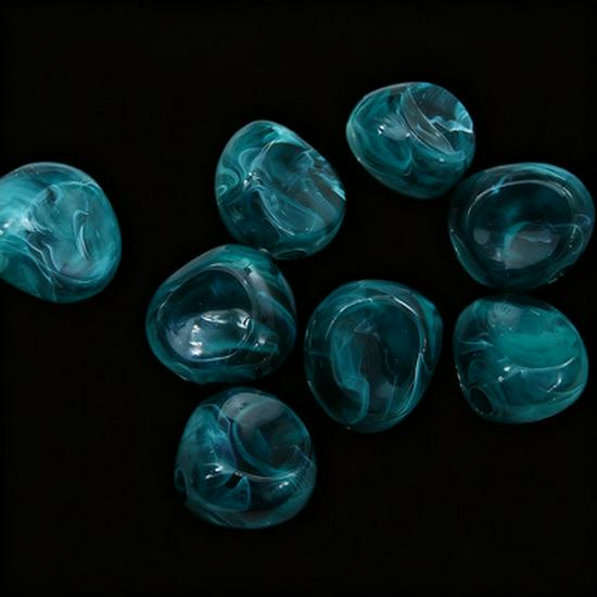 Two-Color Large Hole Irregular Acrylic Beads for DIY Bracelet, Necklace, and Pendant Accessories.