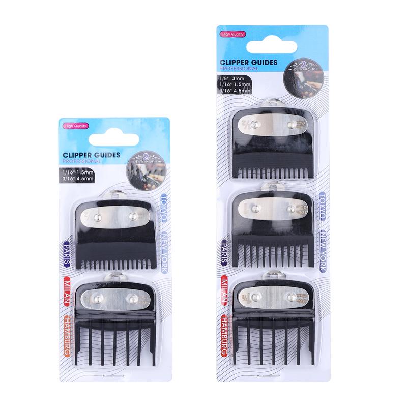 Electric Hair Clipper Accessories: 3-Piece Limit Comb & Styling Tool Set with Iron Buckle