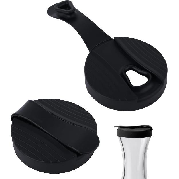 2pcs Replacement Lids for Good Seasons, BPA-Free Salad Dressing Lid Leakproof & Airtight Cap Accessory for Cruet Bottle Container (Black)