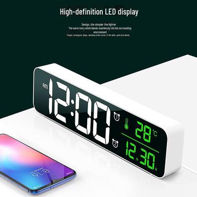 Digital LED Alarm Clock with Large Mirror Screen
