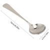 5Pcs Rustless Steel Dessert Spoon Polished Serving Spoon Flat Spoon Base Soup Ladle  Food Serving