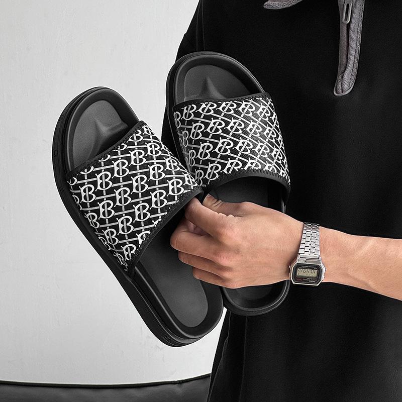 Trend one-word drag men's summer new non-slip comfortable outer wear fashion casual beach shoes 371267-J