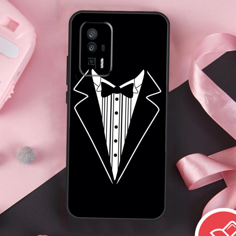 Suit and Tie Case For Xiaomi 11T 12T 13T 14T Pro Mi 15 13 14 Ultra POCO X7 Pro X3 X5 X6 F5 F6 F7 Cover