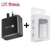 55W QC 3.0 Six-Port Fast Mobile Charger with PD, USB Ports, EU/US/UK Compatibility