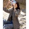 Demana Women's Winter Tweed Shirt Jacket