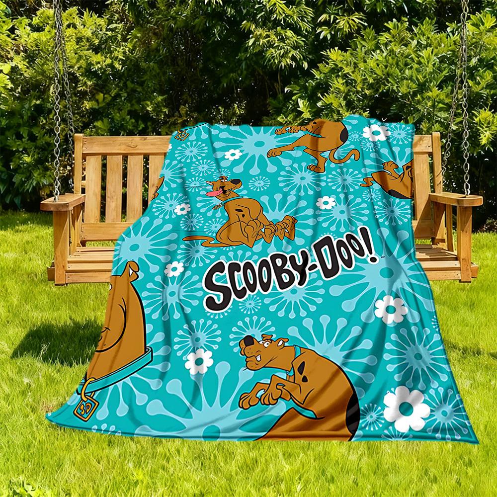 

1PC Scooby-Doo Pattern Outdoor Blanket Lightweight Flannel, Soft & Warm, All-Season Use for Sofa, Outdoor018 130x150cm