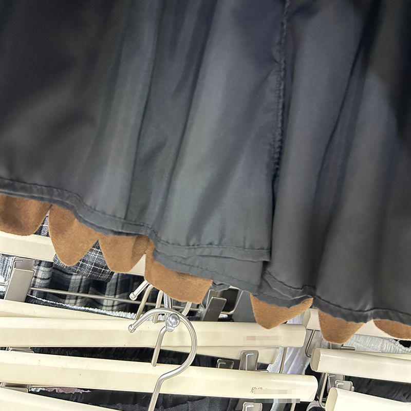 Suede Plush Flower Bud A-Line Flared Skirt for Women - Autumn/Winter New Arrival