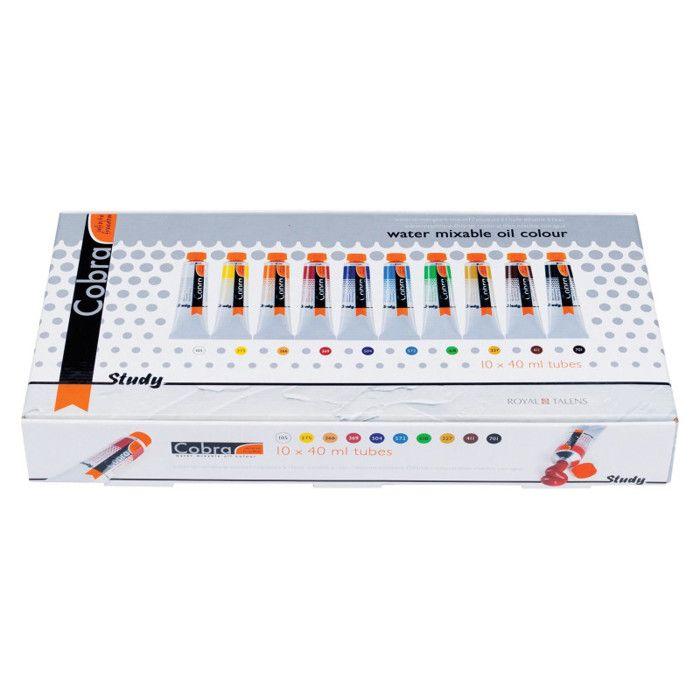 You do it Olieverf - Royal Talens - Cobra Study - Doos Met 10 Tubes - Waterverdunbaar Wit
