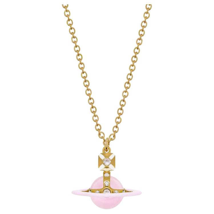 

Vivienne Westwood Tiny Original Orb Brand Logo Necklace Women necklace Brass Gold 6302039I-02R793 Basic Packaging-Dust Bag+Box