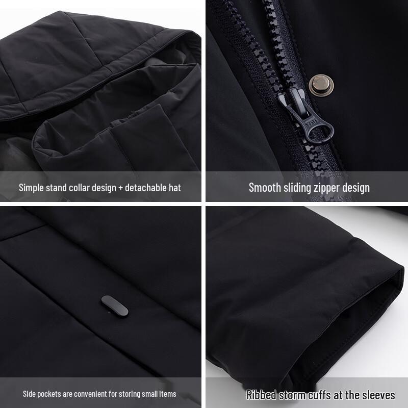 Terman Unisex Graphene Warm Down Jacket with Detachable Hood