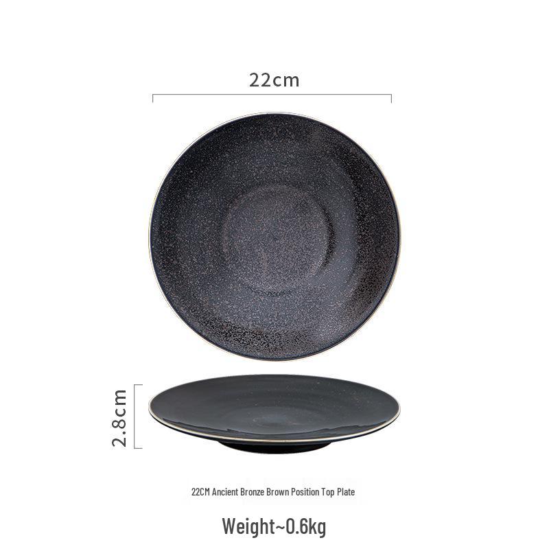 High-end Retro Ceramic Western Steak & Vegetable Plate – Creative Household Tableware