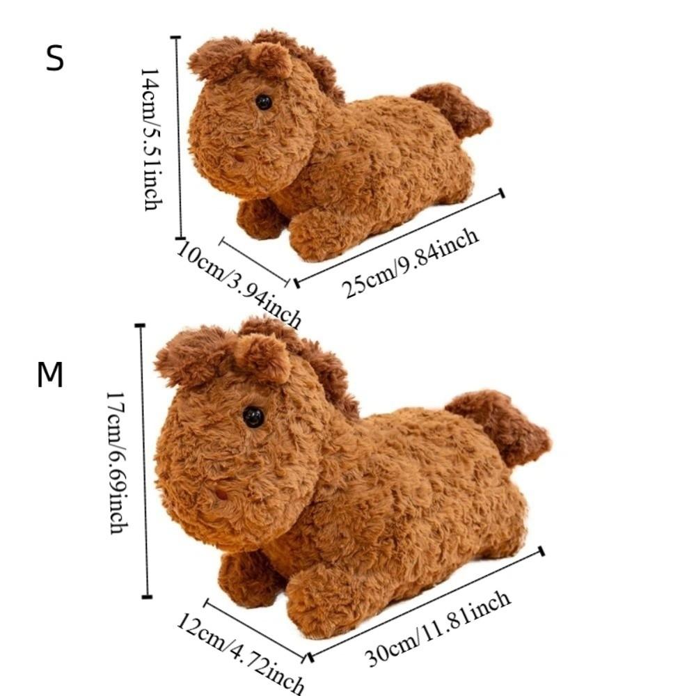 PP Cotton Filling Horse Plush Toys Soft Zodiac Pony Doll Cartoon Horse Doll  Birthday Gift