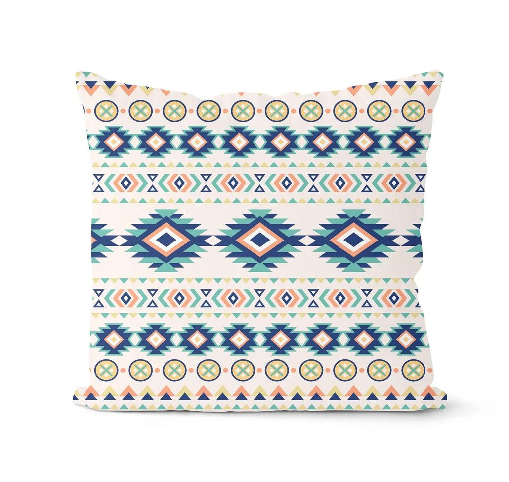 Home Decor Retro Abstract Geometric Tribal Style Print Pillowcase Sofa Pillow Cushion Cover Pillowcase Cushion Funda De Almohada