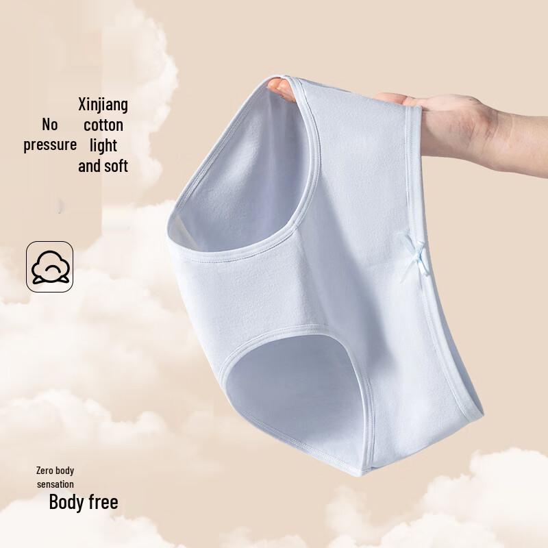 LangSha Women's Cotton Mid-Rise Briefs 4-Pack