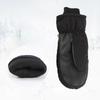 1 Pair Fleece Lined Winter Gloves With Extended Cuff Unisex Thermal Ski Mittens Thicked For Skiing Snowboard Mountaineering