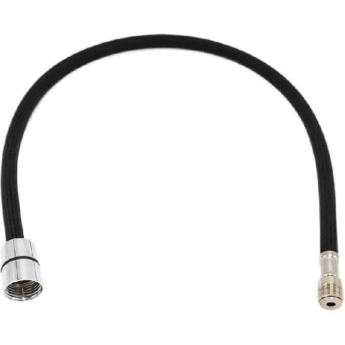 50cm/60cm/85cm F1/2 M15*1 Nylon Braided Flexible Water Hose for Kitchen Pull Out Faucet Hose Spinning Tube Black Gray Plumbing(50cm Gray)
