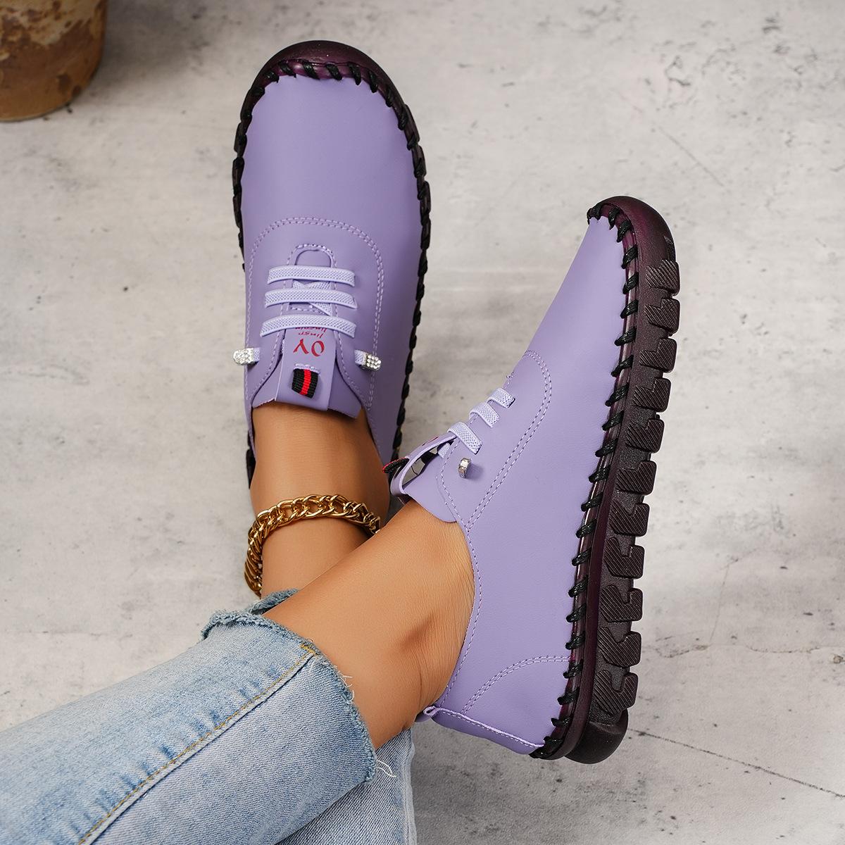 

Женские кроссовки 2024 года, новые винтажные дышащие повседневные удобные туфли для мам 40 светло-фиолетовый