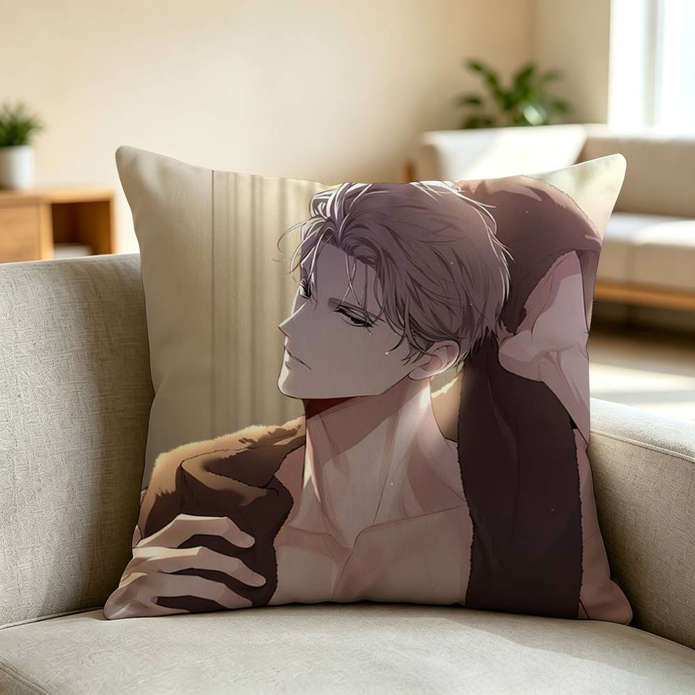 P-Passion Bl A-Anime Square Double-Sided printed Pillow Case Bedroom Bedside Pillow Sofa Cushion Cover