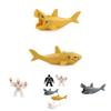 Mini Assembly Building Blocks Model Crocodile Shark Orangutan Decoration Blocks For Children Plastic Material