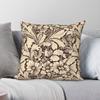 Brown Sepia Neutral Floral Square Pillowcase Polyester Linen Velvet Printed Zip Decor Sofa Seater Wholesale 18"