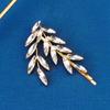 Vintage Rhinestone Leaf Hair Clip Bridal Wedding Dress Accessory Irregular Crystal Barrette For Women Elegant Jewelry