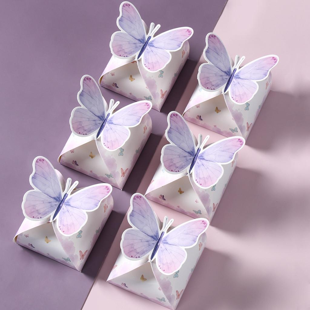 Pink Butterfly Candy Bags Gift Packing Bags Butterfly Birthday Party Decorations Kids Gift Candy Bag Baby Shower Party Supplies