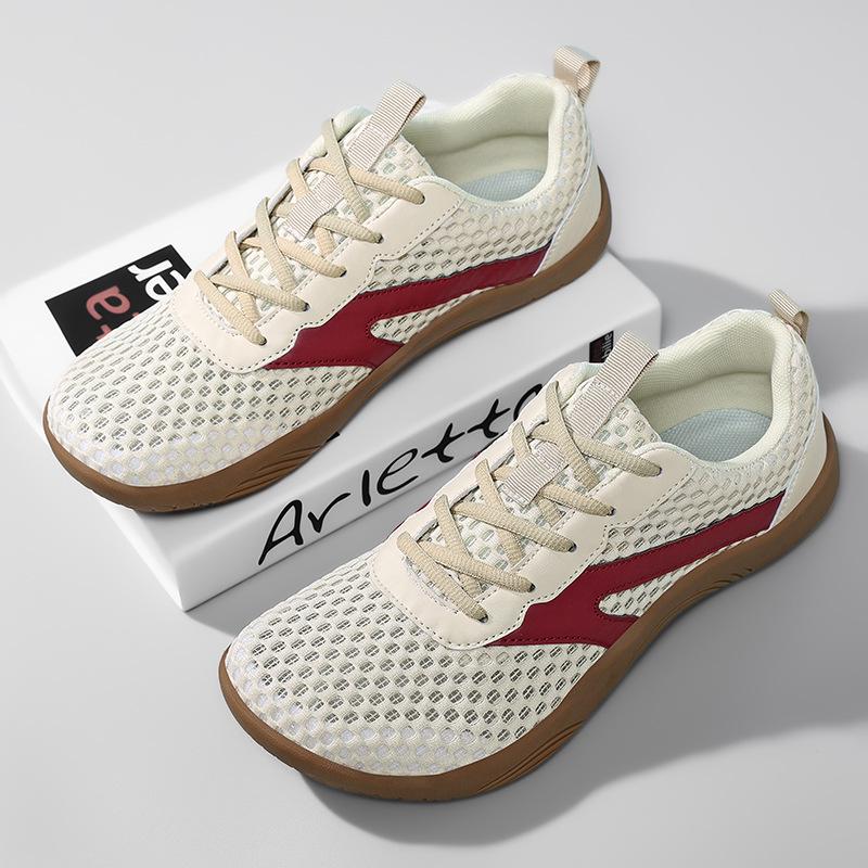 Men's Wide Toe Mesh Running Shoes - 2026 Spring/Summer Breathable, Soft Soles, Large Size, Barefoot Style