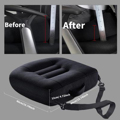 Coussin Rehausseur pour Siège Auto Épais avec Fond Antidérapant Support Confort pour Conducteurs de Petite Taille et Personnes Âgées Coussin de Siège Auto