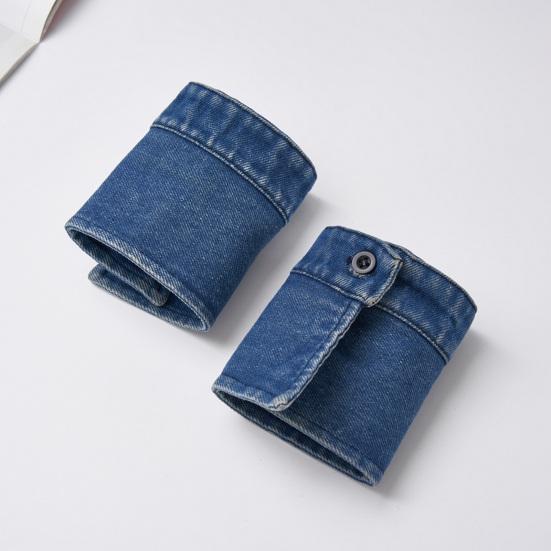 Fake Collar Detachable Denim Collar Wrist Cuffs Set Women Lightweight Dress Shirt Fake Collar Clothing Accessory