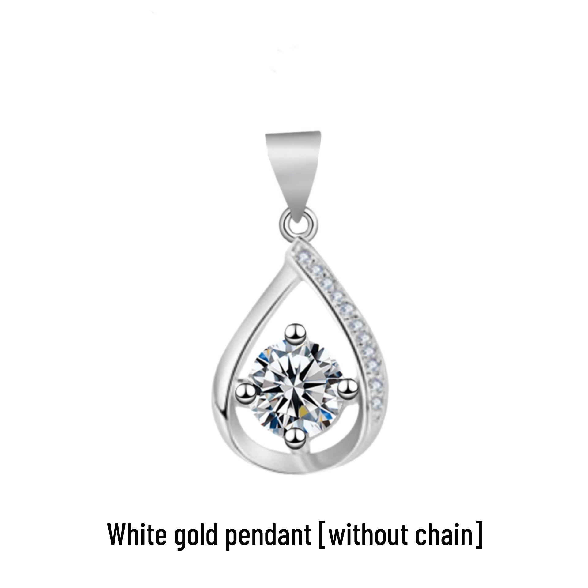 

Посеребренное медное ожерелье с подвеской-бриллиантом в форме капли воды - корейская и японская цепочка для ключицы