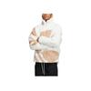 Adidas Originals Fur Track Jacket Unisex Faux Fur Full Zip Stand Collar Long Sleeve Warm Jacket Off White Magic Beige HR3485