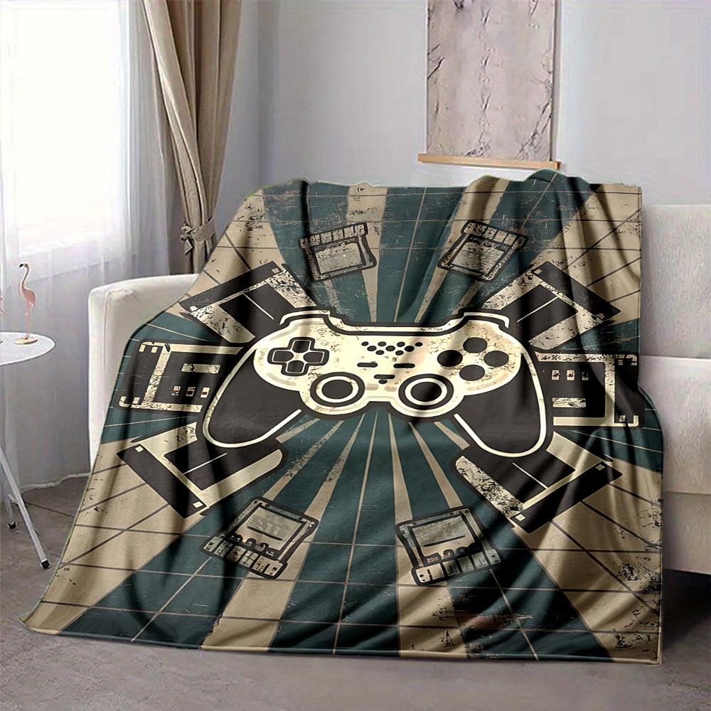 1pc Gamer Console Blanket, Lightweight Flannel Throw Blanket for Sofa, Bed, Travel, Camping, Living Room, Office, Couch060
