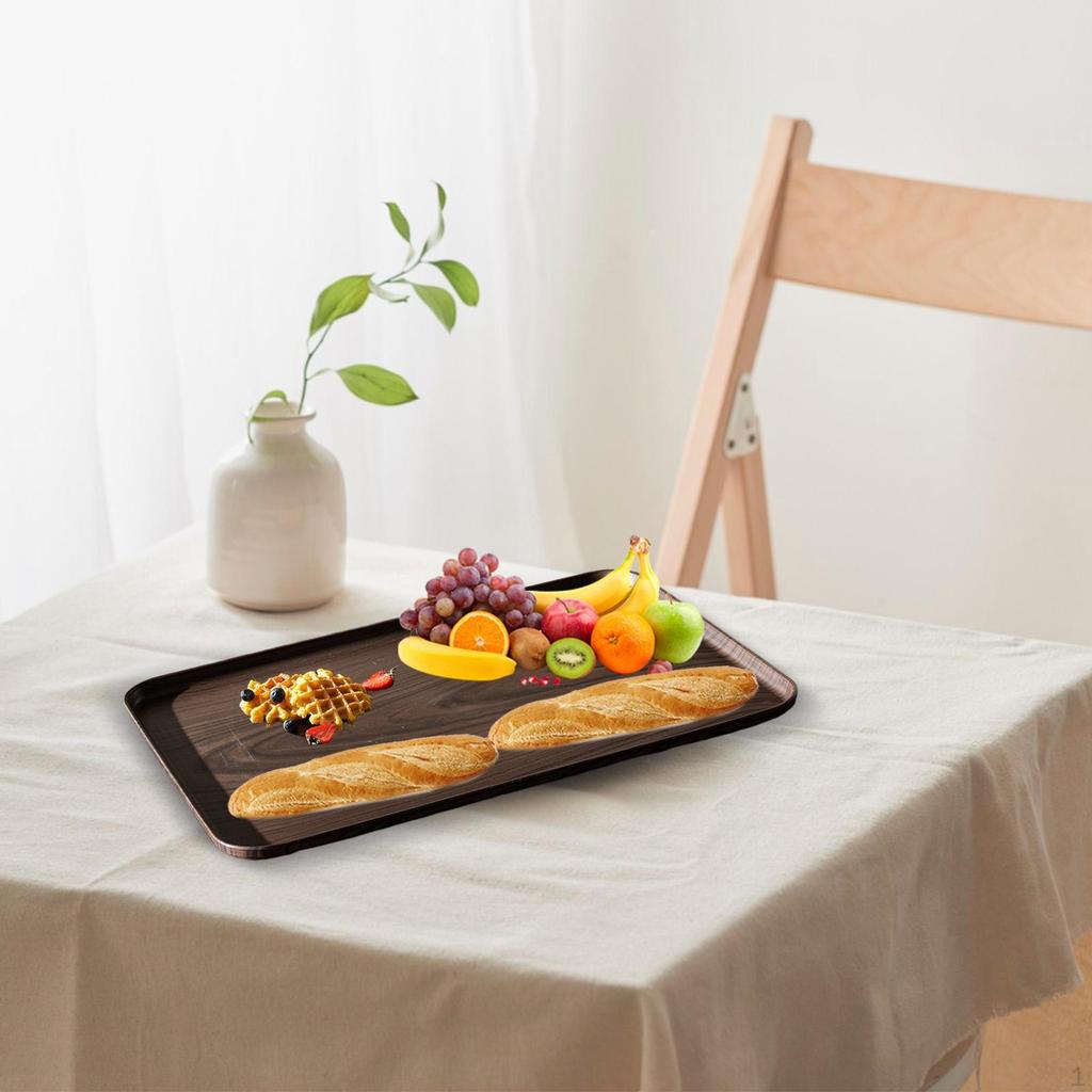 Rectangular Serving Tray Dinner Platter Dessert Vanity Snack Plate Dish Display Board for