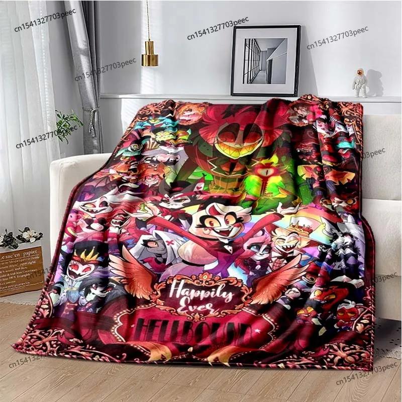 Helluva Boss Blitzo Adult Animated Cute Soft Plush Blanket Living Room Bedroom Bed Sofa Picnic Flannel Blanket Kids Blanket Gift