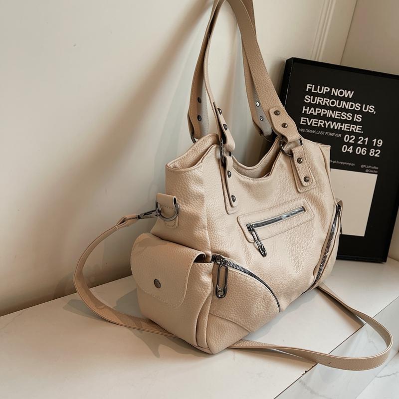 Torba PU Tote o Dużej Pojemności Damska Torba na Ramię