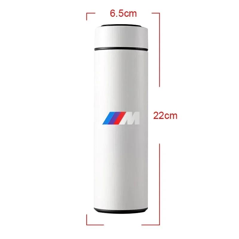500ml Rostfritt Stål Bilemblem Intelligent Temperaturmugg Kaffekopp För BMW X1 X2 X3 X5 X4 X6 X7 M3 M4 M5 F20 F40 F30 F34