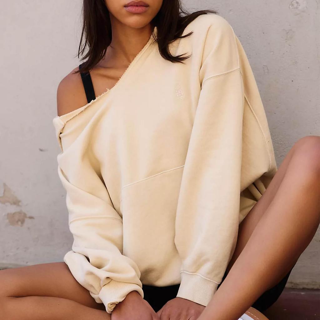Módní dámská nadměrná mikina ležérní s kapucí s dlouhým rukávem pulovr topy