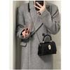 High-Quality Textured Stylish Chain Patent Leather Motorcycle Bag for Women New Niche Handbag Shoulder Crossbody Small Square Bag