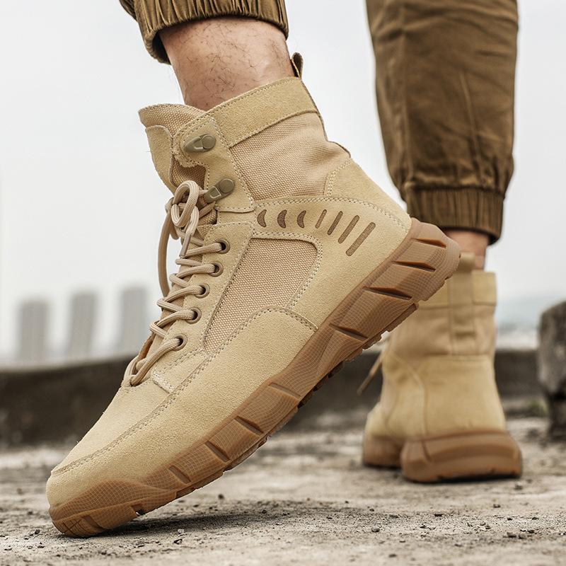 

Мужская обувь очень большого размера весна и осень 2025 новые пустынные короткие ботинки уличные ветро- и пескозащитные рабочие ботинки альпинистские ботинки Мартин 44