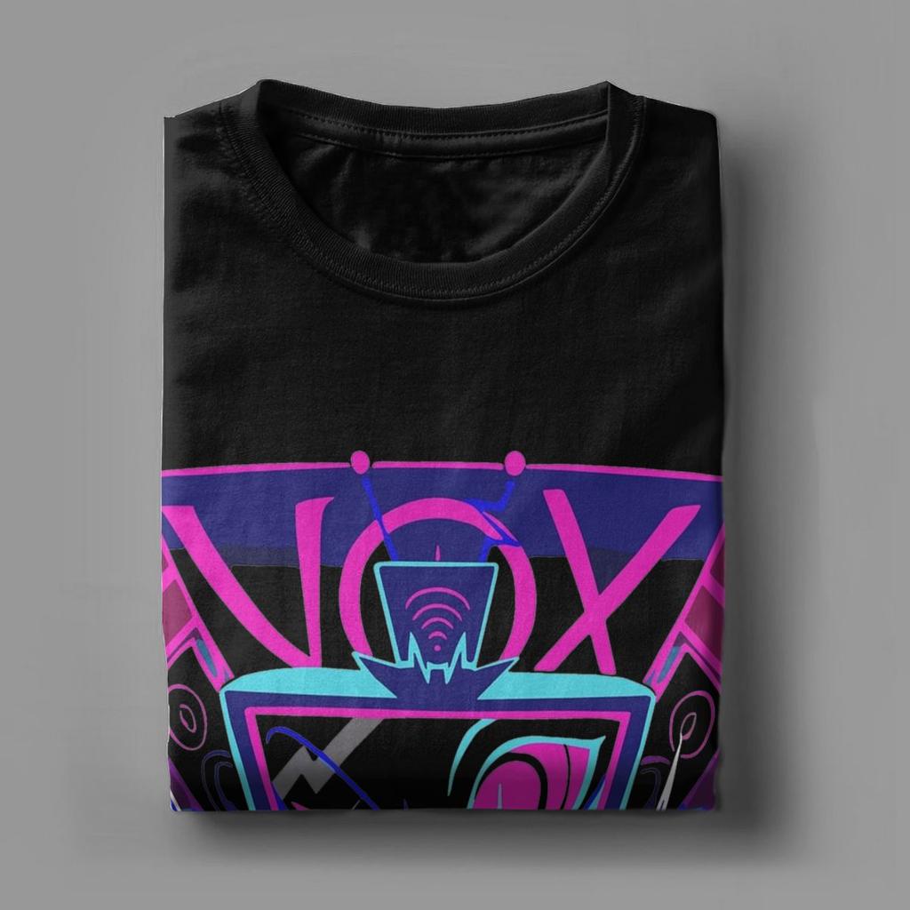 Crazy Vox Hazbins Hoteled T-Shirts Men Crew Neck 100% Cotton T Shirt Short Sleeve Tees Unique Clothes