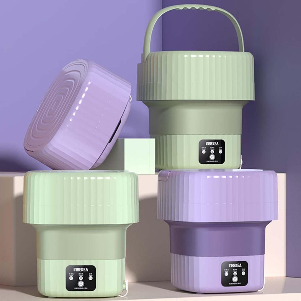 9L Foldable Mini Washing Machine Socks Underwear Panties Retractable Home Portable