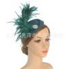 Vintage Bridal Hat With Feather Decor For Wedding And Cosplay