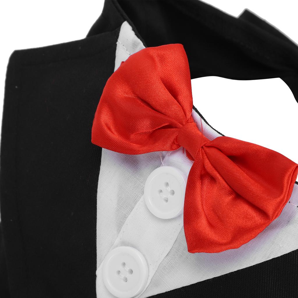 Pet Dog Suit Bandana Set Bow Tie Shirt For Formal Wedding Party For Large And Medium Dogs