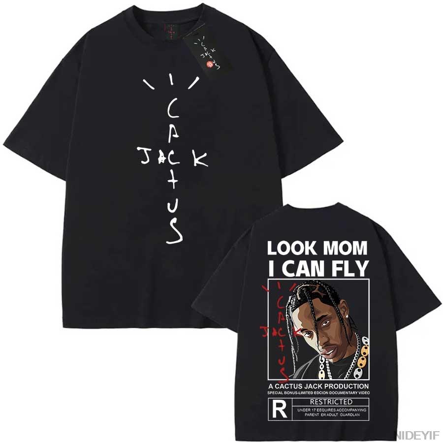100 Cotton T Shirt Unisex Unisex Fashion Hip Hop T Shirts Cactus Jack Loose Short Sleeve Fans Gift Tops Unisex K14