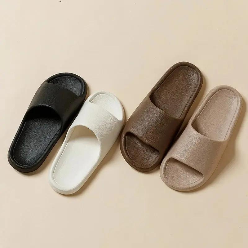 Fashion EVA Men Sandals Flip Flops Man Slippers Solid Color Simple Non-slip Soft Sole Comfortable Shower Slippers Outdoorf Couple Shoes