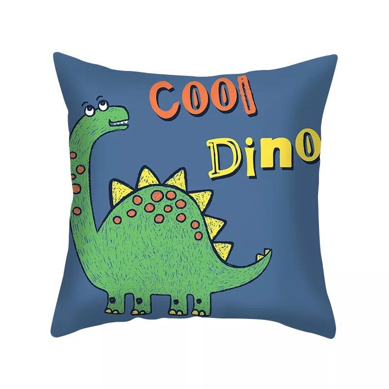 Cartoon Dinosaur Pillow Cover Children's Room Decorative Pillow Cushion Cover