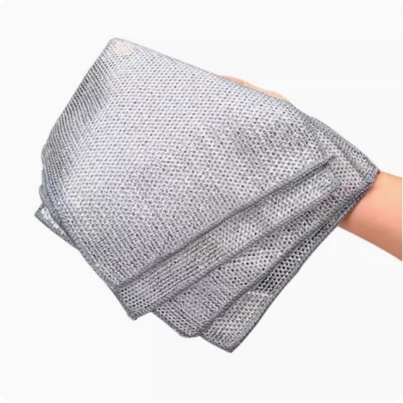 Ściereczka z kulki stalowej Trwała Gruba Gospodarstwo Domowe Kuchnia Nieolejowa Srebrna Jedwabna Ściereczka do Czyszczenia Czysta Ściereczka Nierdzewna